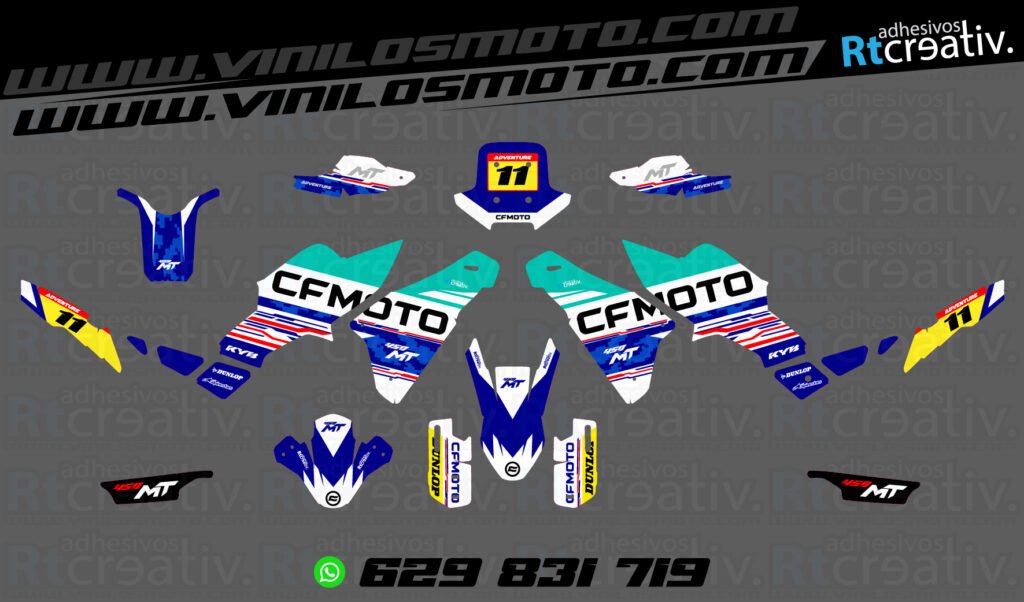ADHESIVOS Y PEGATINAS DE VINILO CFMOTO 450 MT RT003-2