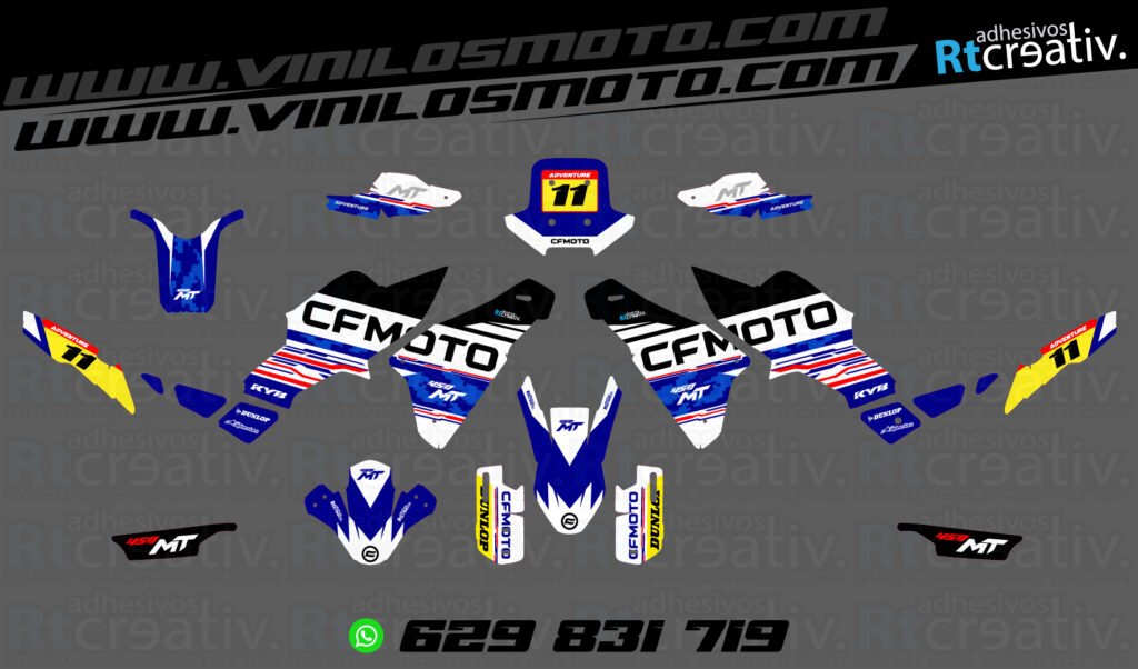 ADHESIVOS Y PEGATINAS DE VINILO CFMOTO 450 MT RT003-3