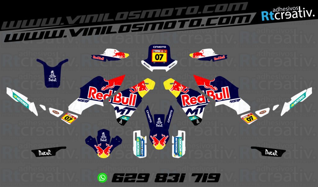 175€ - CFmoto 450 MT | Diseño RT004 2 ADHESIVOS Y PEGATINAS DE VINILO CFMOTO 450 MT RT004-1