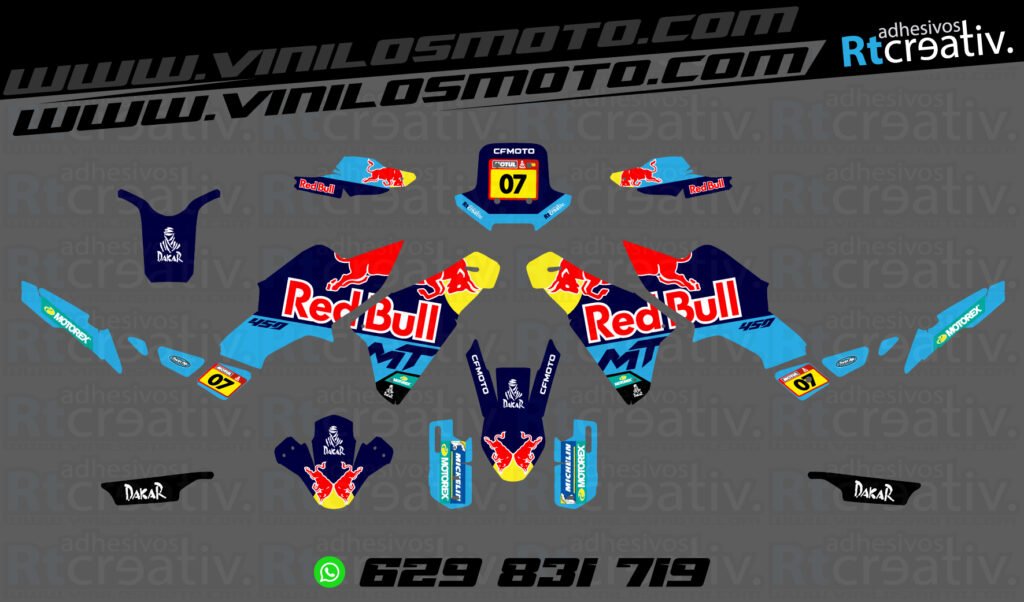 175€ - CFmoto 450 MT | Diseño RT004 14 ADHESIVOS Y PEGATINAS DE VINILO CFMOTO 450 MT RT004-7