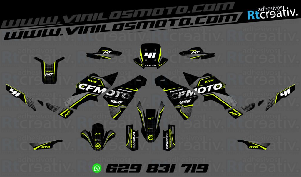 ADHESIVOS Y PEGATINAS DE VINILO CFMOTO 450 MT RT005-4