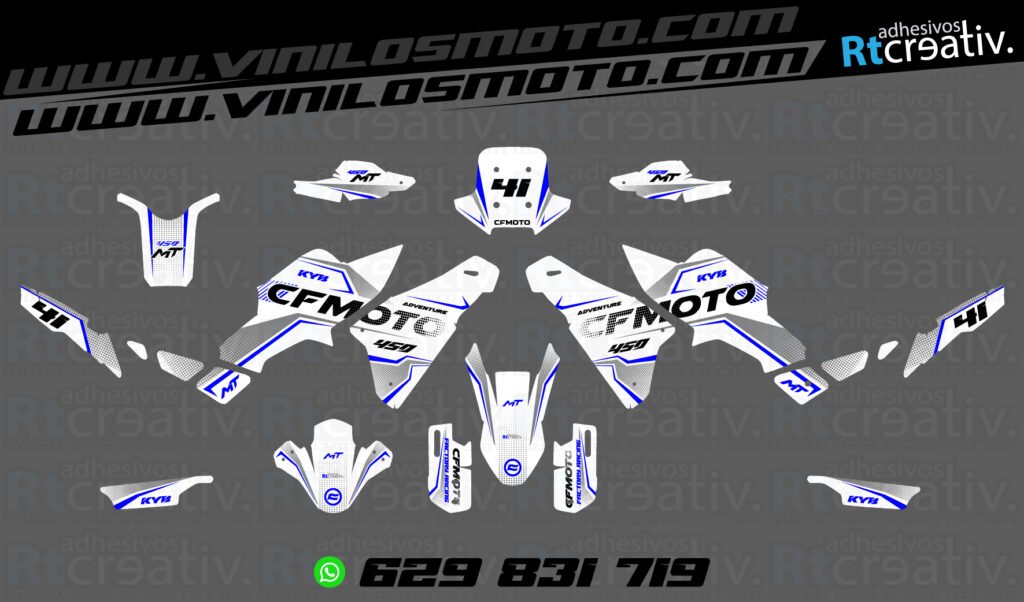 ADHESIVOS Y PEGATINAS DE VINILO CFMOTO 450 MT RT005-8