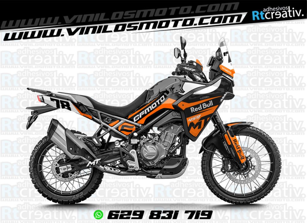 ADHESIVOS Y PEGATINAS DE VINILO CFMOTO 450 MT RT001-17