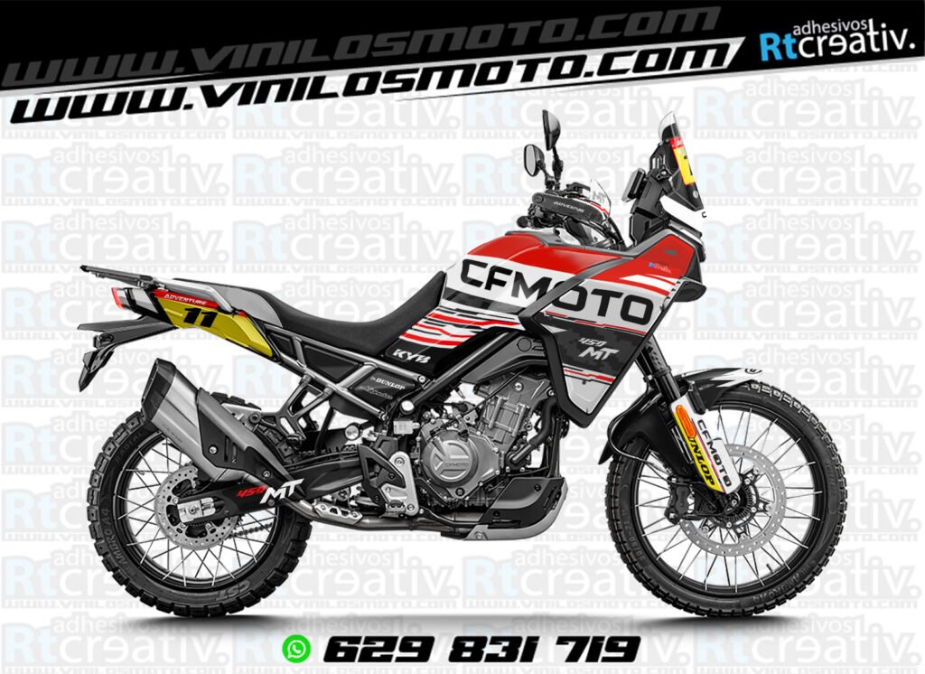 ADHESIVOS Y PEGATINAS DE VINILO CFMOTO 450 MT RT003-7