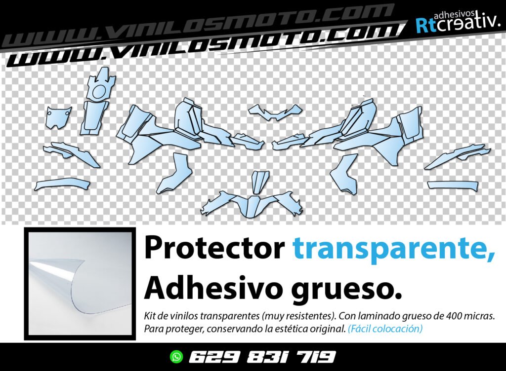 KIT DE VINILO PROTECTOR TRANSPARENTE PARA VOGE 900 DSX