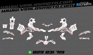 175€ - Voge 900 DSX | Diseño Rt004 8 ADHESIVOS Y PEGATINAS DE VINILO VOGE 900 DSX Rt004-04 blanco