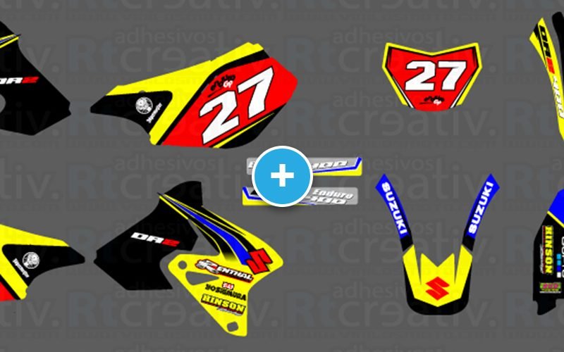 ADHESIVOS Y PEGATINAS DE VINILO SUZUKI ENDURO Y CROSS Rt001
