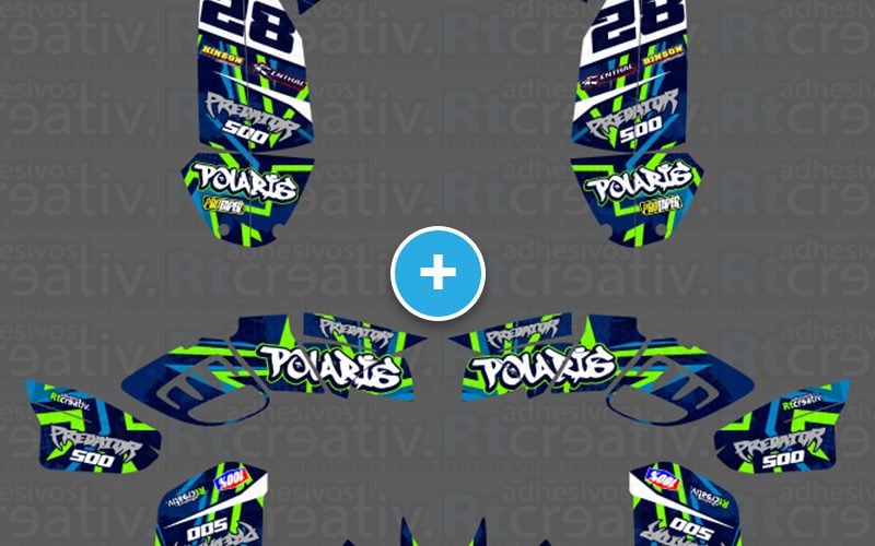 ADHESIVOS Y PEGATINAS DE VINILO PARA POLARIS PREDATOR 500 Rt001