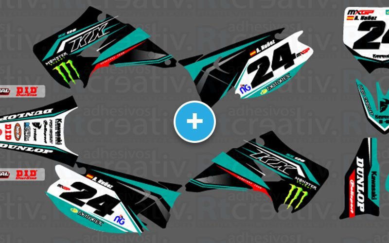 ADHESIVOS Y PEGATINAS DE VINILO KAWASAKI ENDURO Y CROSS Rt003