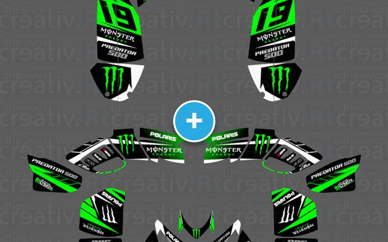 ADHESIVOS Y PEGATINAS DE VINILO PARA POLARIS PREDATOR 500 Rt005