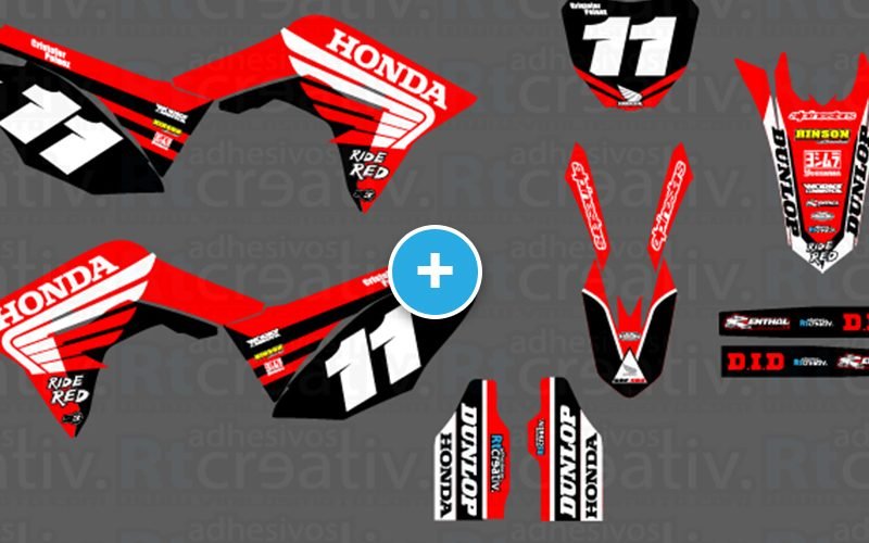 ADHESIVOS Y PEGATINAS DE VINILO HONDA ENDURO Y CROSS Rt005