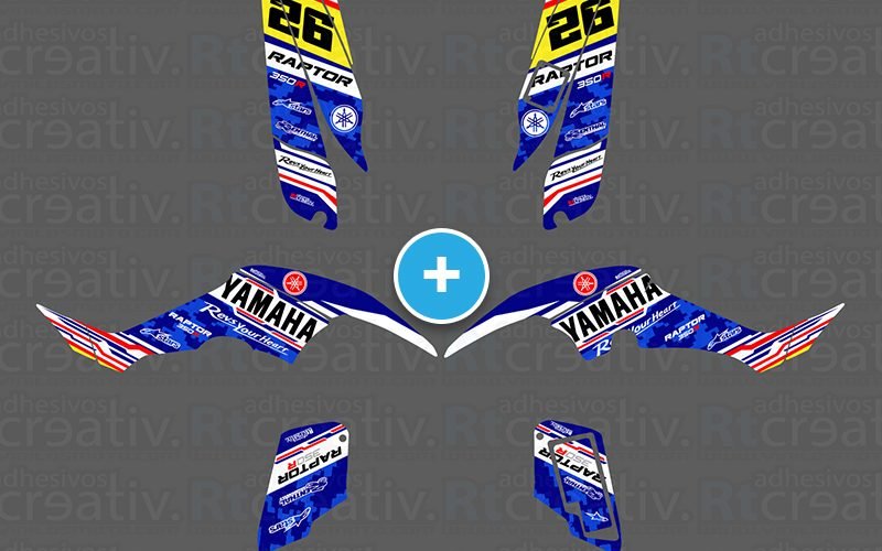 ADHESIVOS Y PEGATINAS DE VINILO PARA YAMAHA RAPTOR 350 Rt007
