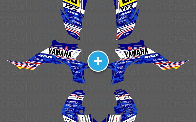ADHESIVOS Y PEGATINAS DE VINILO PARA YAMAHA YFZ 450 Rt008